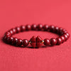 Pulsera de la suerte - Cinabrio Trébol