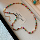 Collar Boho-Chic Perlas y Piedras Naturales