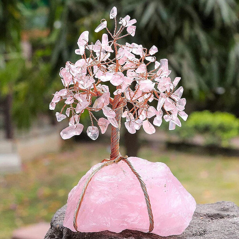 Árbol raices de amor - Cuarzo rosado - Rincón Zen