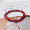 Pulsera de la suerte - Cinabrio Trébol