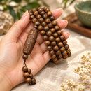 Rosario de Madera de Agar de 108 Cuentas con Dije