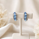 Aros Argollas con Cristales Azules