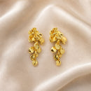 Aros Colgantes De Metal Dorado