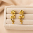 Aros Colgantes De Metal Dorado