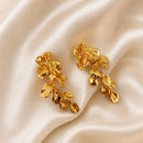 Aros Colgantes De Metal Dorado