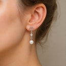 Aros Con Colgante De Perla
