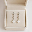 Aros Con Colgante De Perla
