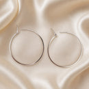 Argollas De Acero Plateado