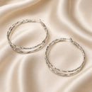 Aros de Plata de Doble Argolla