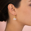 Aros Abanico Cuarzo Rosa