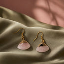Aros Abanico Cuarzo Rosa