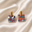Aros Concha Mosaico Dorado