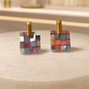 Aros Concha Mosaico Dorado