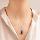 Collar Cápsula Cuarzo Plata