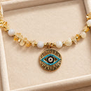 Collar de piedras naturales con ojo protector