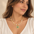 Collar de piedras naturales con ojo protector