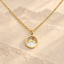 Collar Montaña de Fe con Nácar Dorado