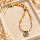 Collar de piedras naturales con ojo protector