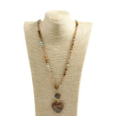 Collar Corazón de Jaspe - Beige