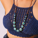 Collar cerámica - Azul