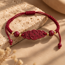 Pulsera Cinabrio Cinco Monedas