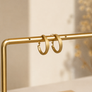 Aros Argolla Metal Oro Mate