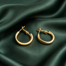 Aros Argolla Metal Oro Mate