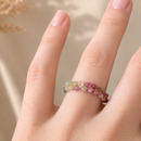 Anillo de Cuentas de Turmalina Protectora