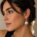 Aros de Perla Gris Plata