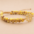 Brazalete de Jaspe Amarillo en Macramé