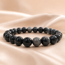 Pulsera Obsidiana plateada