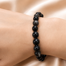 Pulsera Obsidiana plateada