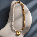 Pulsera Cuarzo Dorado Doble