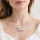 Collar Flor de Iris Esmaltada