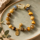 Pulsera Ojo de Tigre y Amuleto