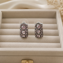 Pendientes Con Cristales Ahumados