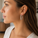 Aros De Plata Texturizados Forma C