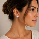 Aros de Perla y Diseño Espiral Triangular