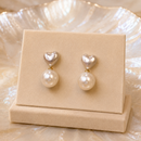 Aros Perlas De Corazón