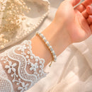 Pulsera Dorada Perlas