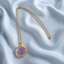 Collar Flor de Violeta Preservada
