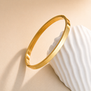Brazalete de Acero Pulido Dorado