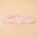 Pulsera Cuarzo Rosa Corazón