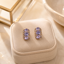 Aros De Cristal Púrpura