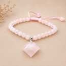 Pulsera Cuarzo Rosa Transmutadora (Rombo)