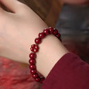 Pulsera de la suerte - Cinabrio Trébol