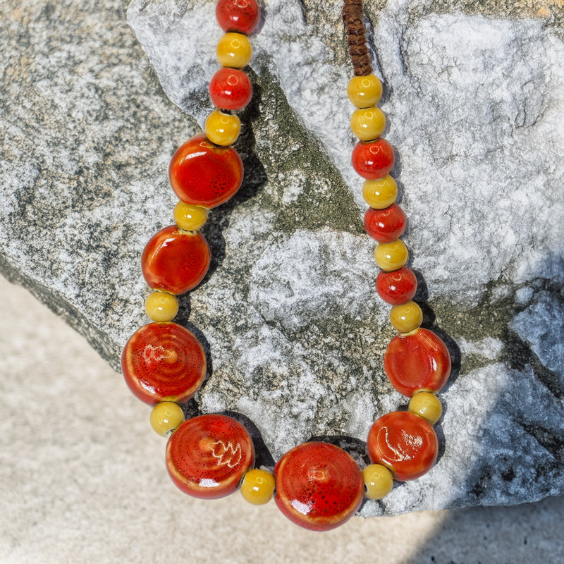 Collar cerámica - Rojo