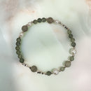 Pulsera Plata Jade y Perlas