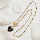 Collar Corazón Ónix