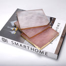 Posa vaso cuadrado - Cuarzo rosado